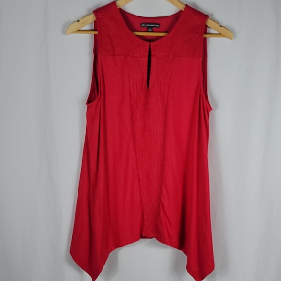 Adrianna Papel | Red Sleeveless Flowy Tank Top - Picture 7 of 8